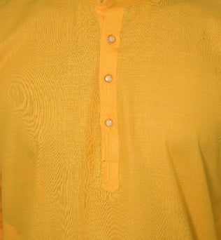 CRIMSON SILK YELLOW KURTA