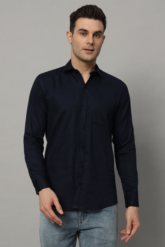 TIMELESS TAILORED NAVY SHIRT