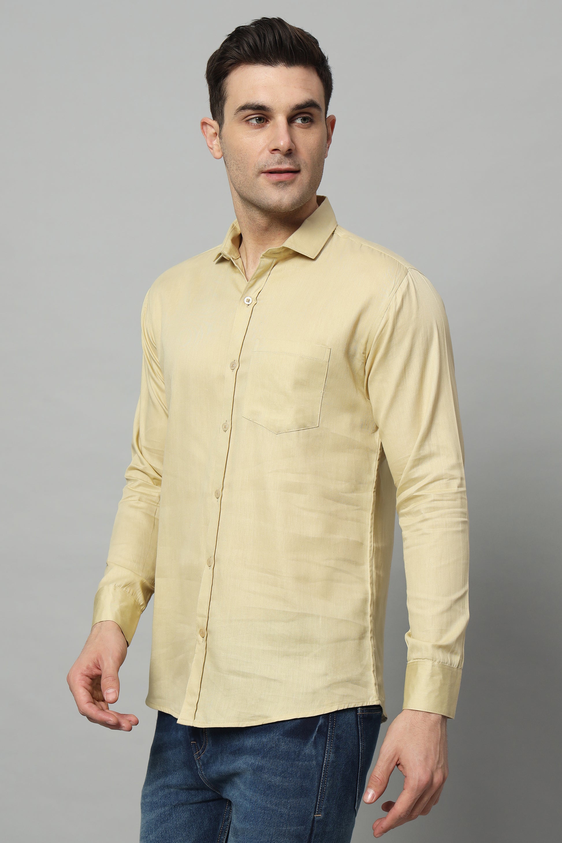 Timeless Tailored | Solid Colored Cotton Shirt | BREATHABLE & COMFY