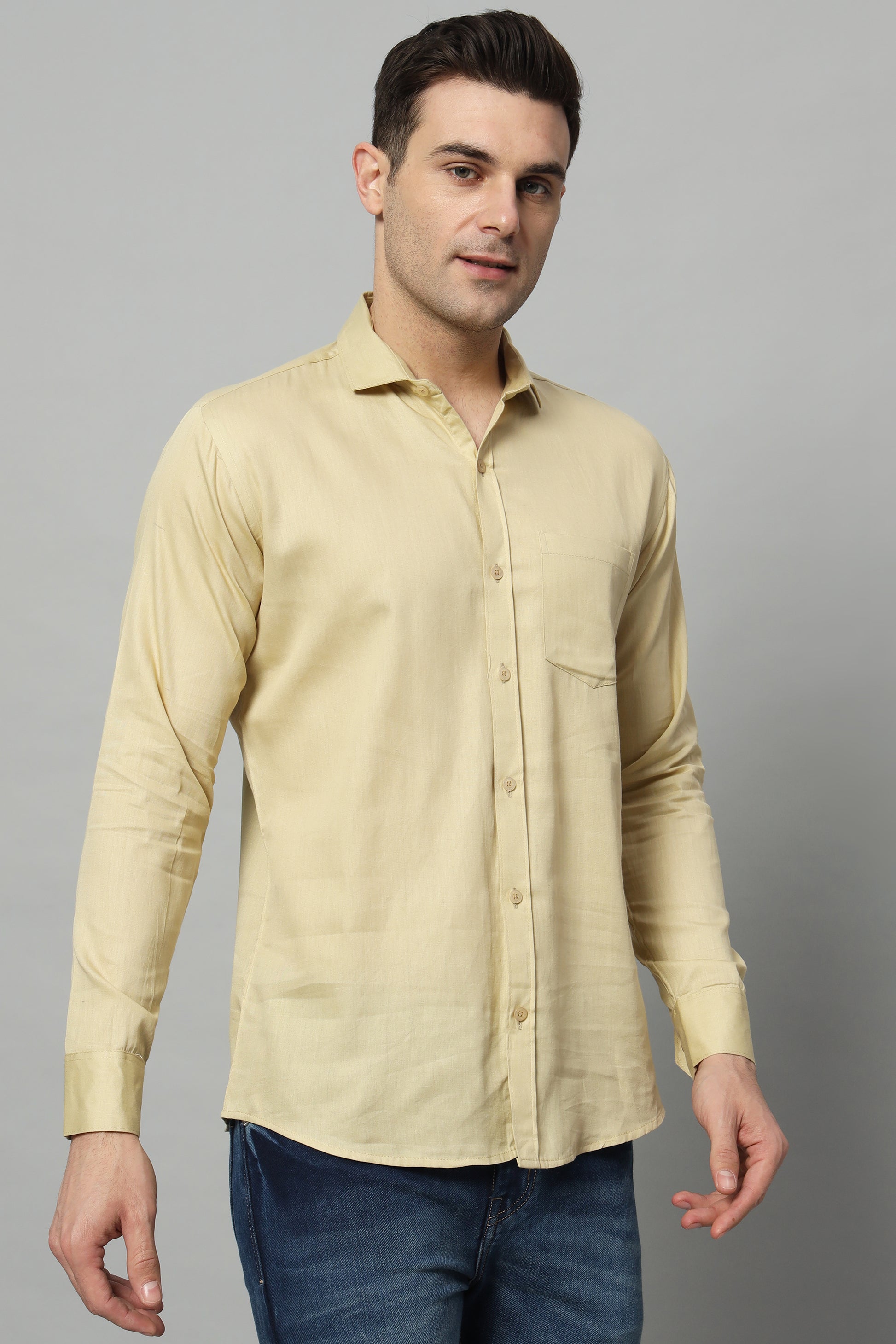 Timeless Tailored | Solid Colored Cotton Shirt | BREATHABLE & COMFY