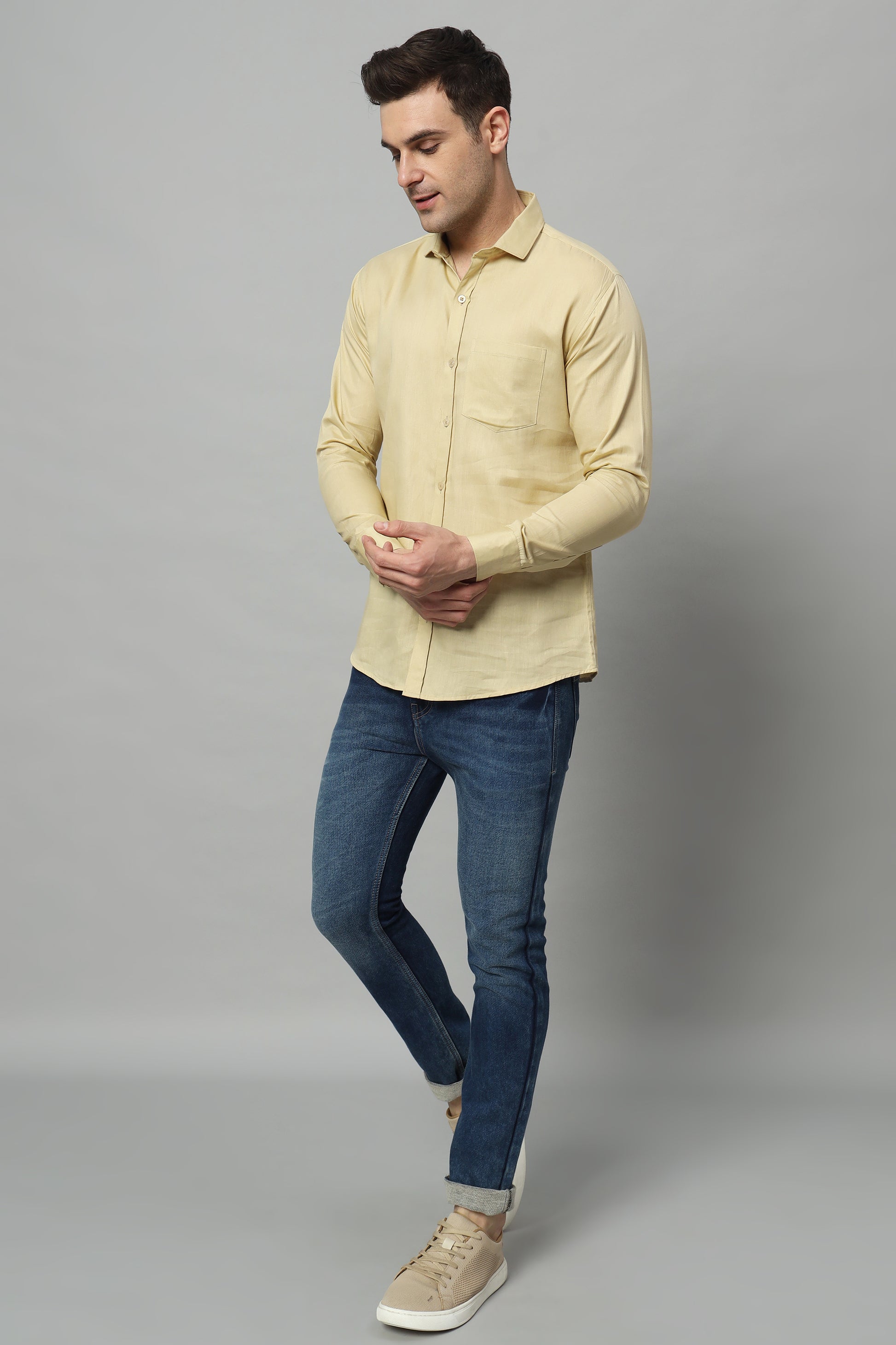 Timeless Tailored | Solid Colored Cotton Shirt | BREATHABLE & COMFY