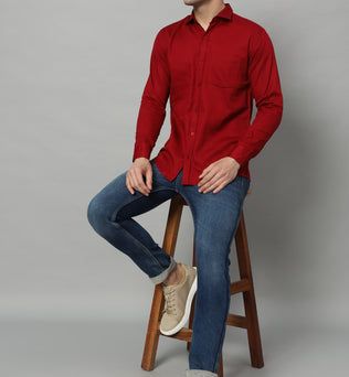 Timeless Tailored | Solid Colored Cotton Shirt | BREATHABLE & COMFY