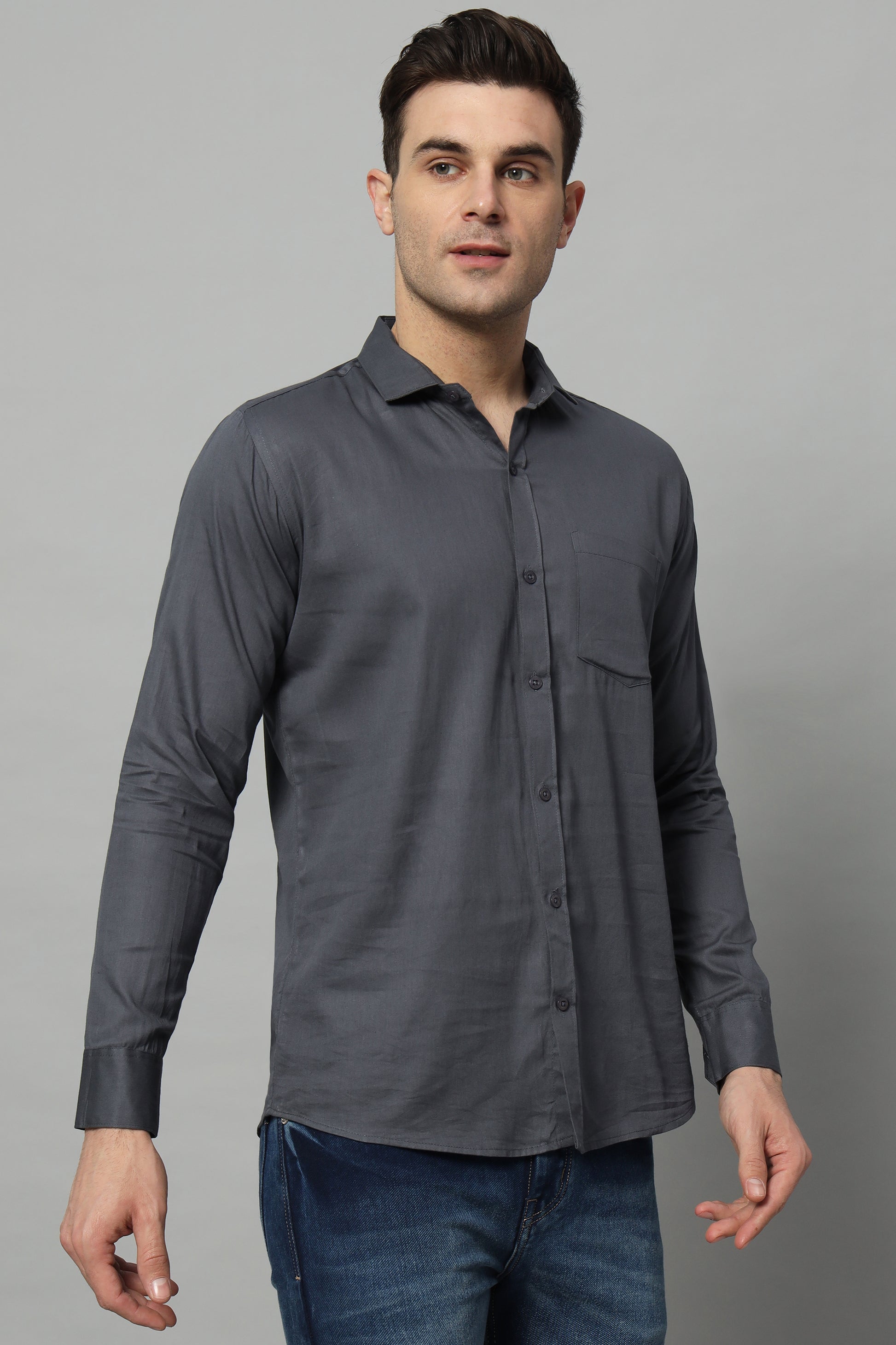 Timeless Tailored | Solid Colored Cotton Shirt | BREATHABLE & COMFY