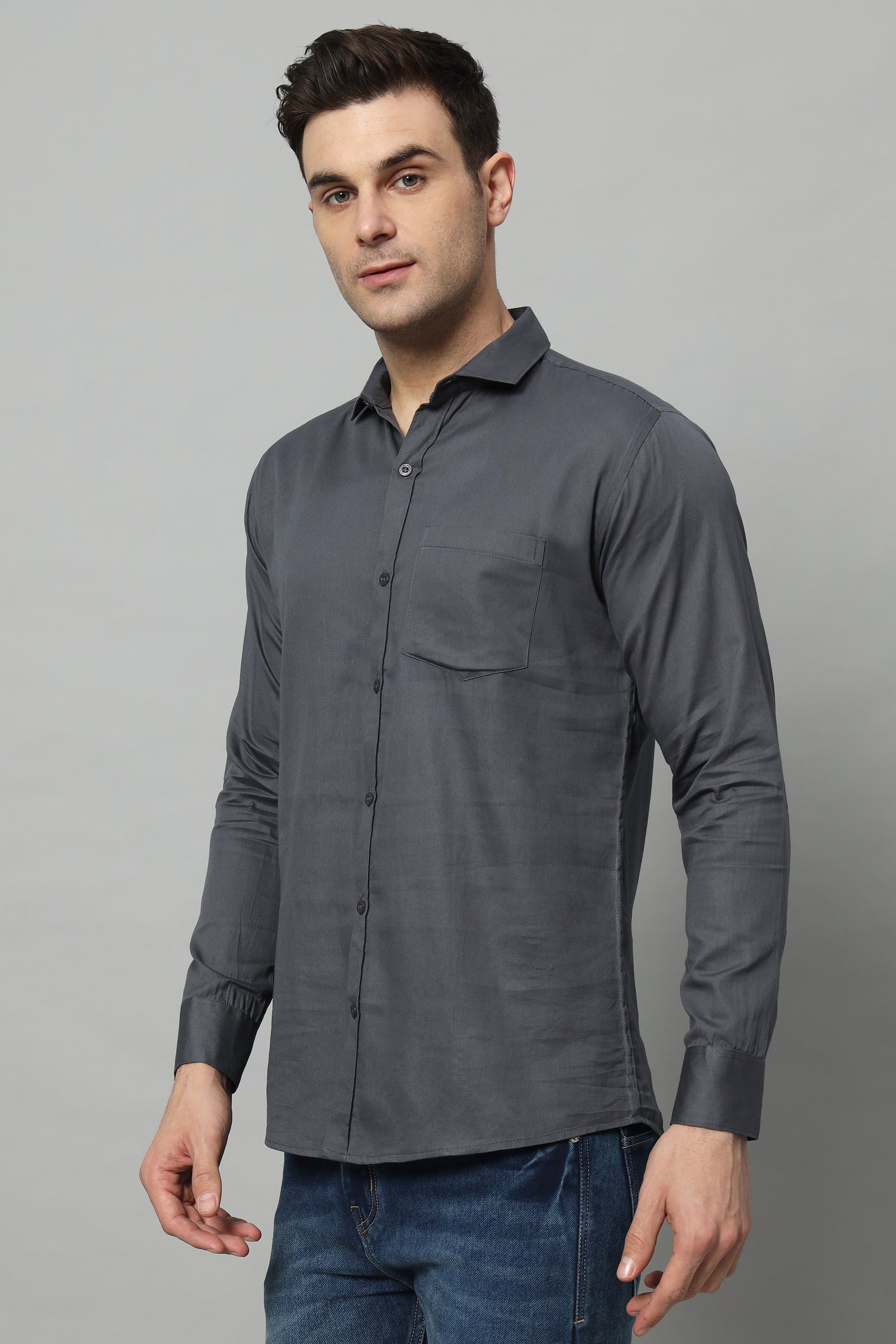 Timeless Tailored | Solid Colored Cotton Shirt | BREATHABLE & COMFY