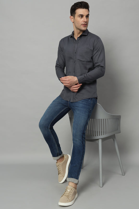 Timeless Tailored | Solid Colored Cotton Shirt | BREATHABLE & COMFY