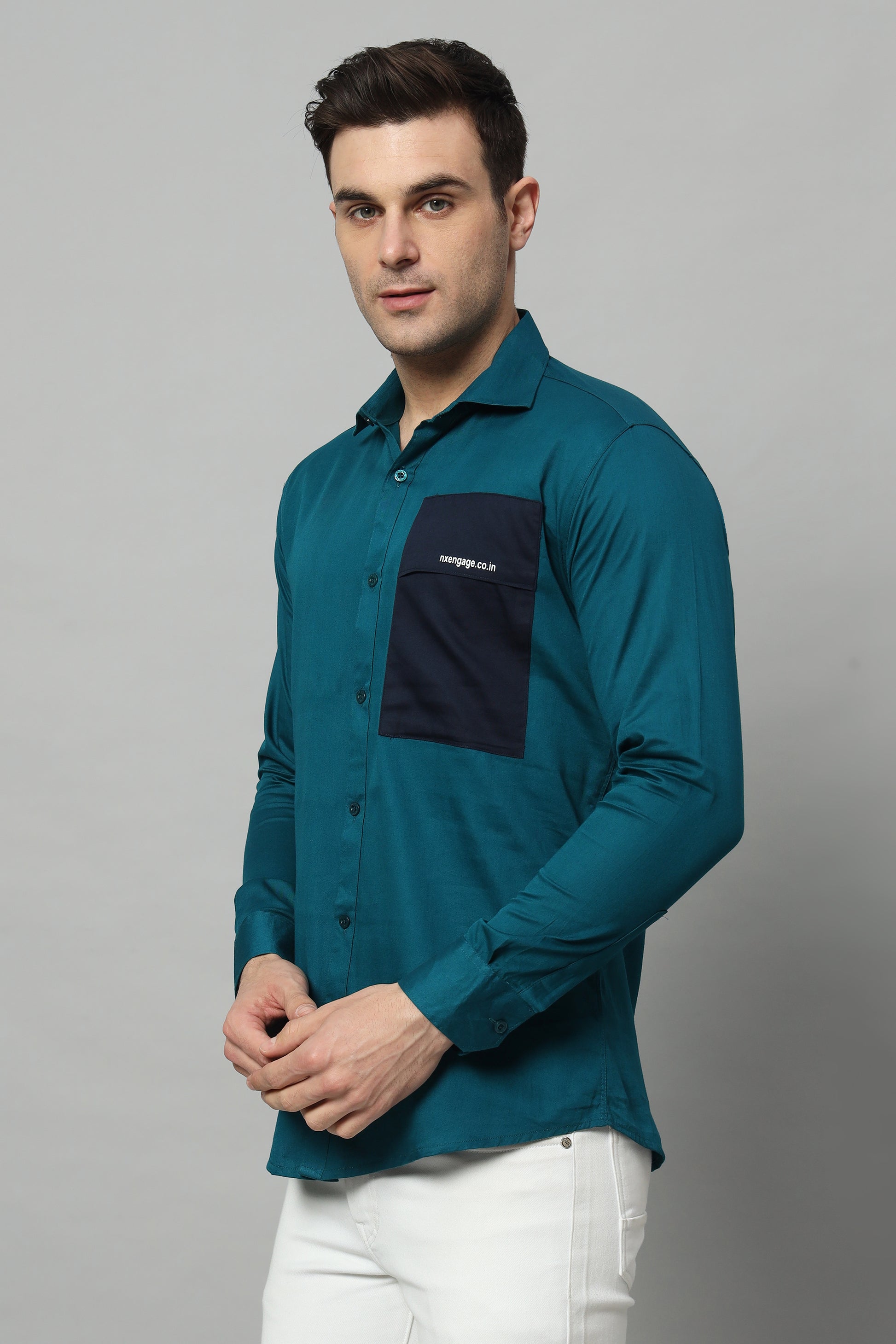 SIDEPATCH POCKET TEAL BLUE