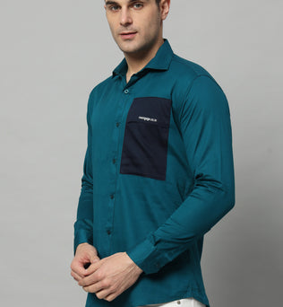 SIDEPATCH POCKET TEAL BLUE