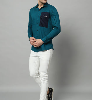 SIDEPATCH POCKET TEAL BLUE