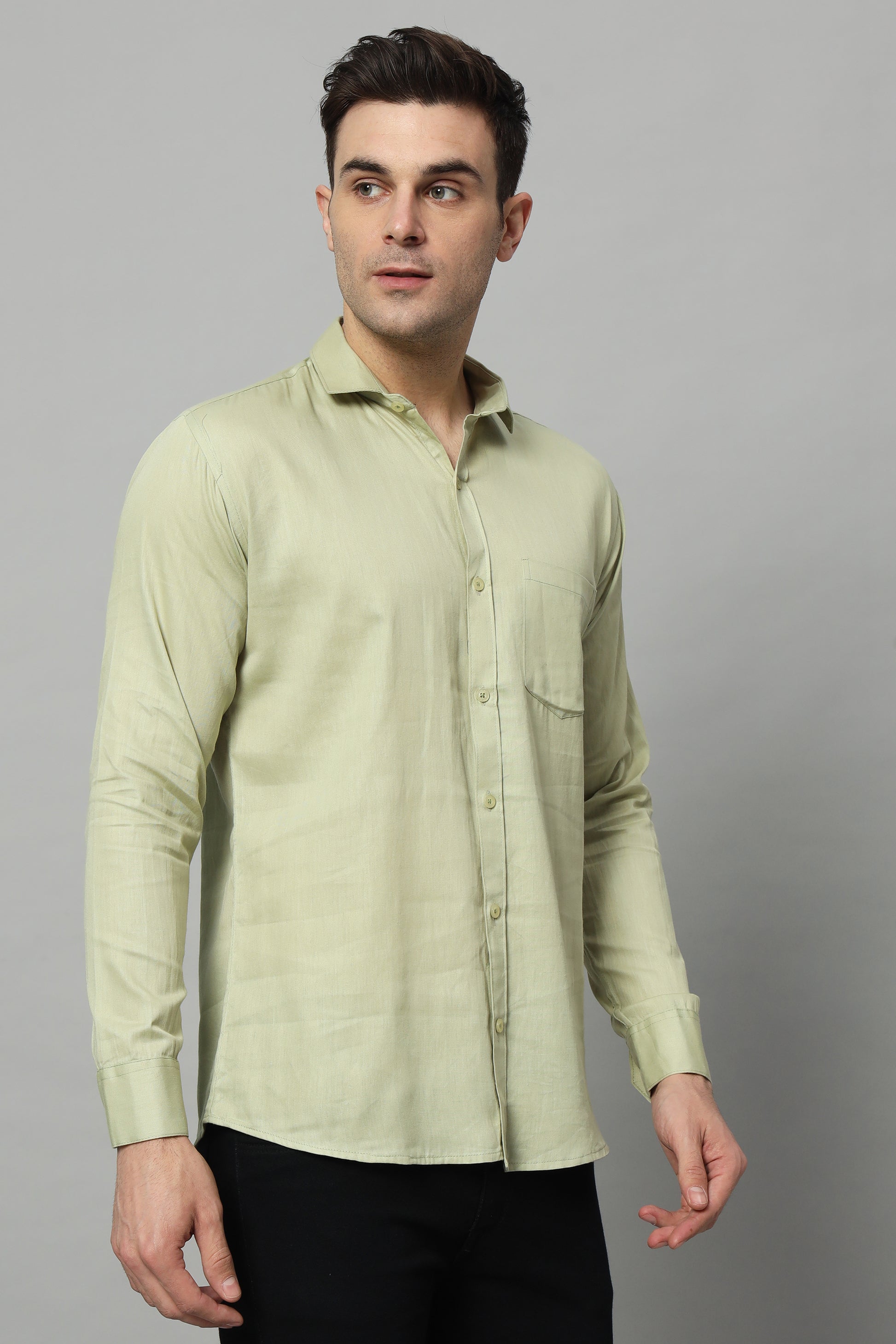 Timeless Tailored | Solid Colored Cotton Shirt | BREATHABLE & COMFY