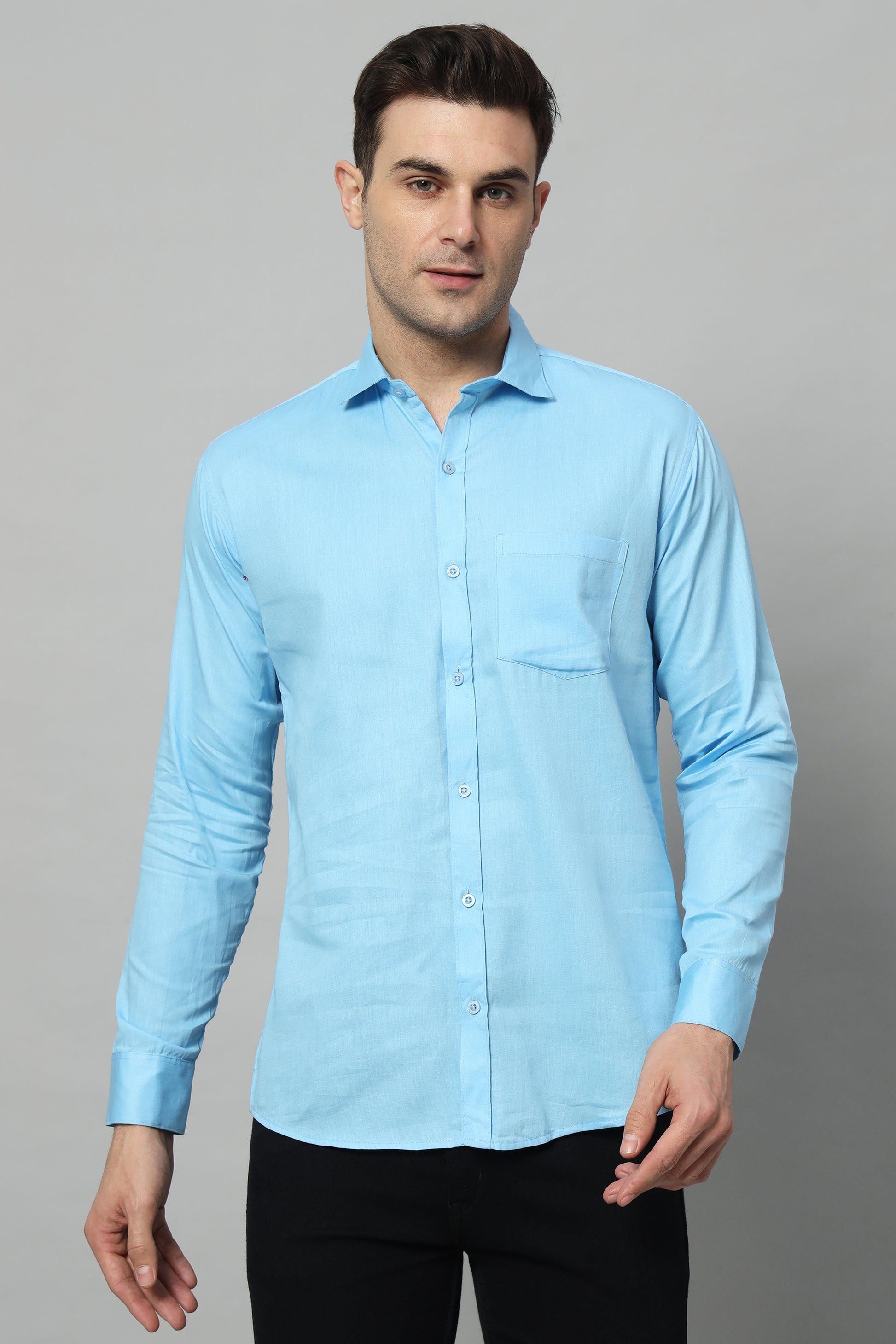 Timeless Tailored | Solid Colored Cotton Shirt | BREATHABLE & COMFY