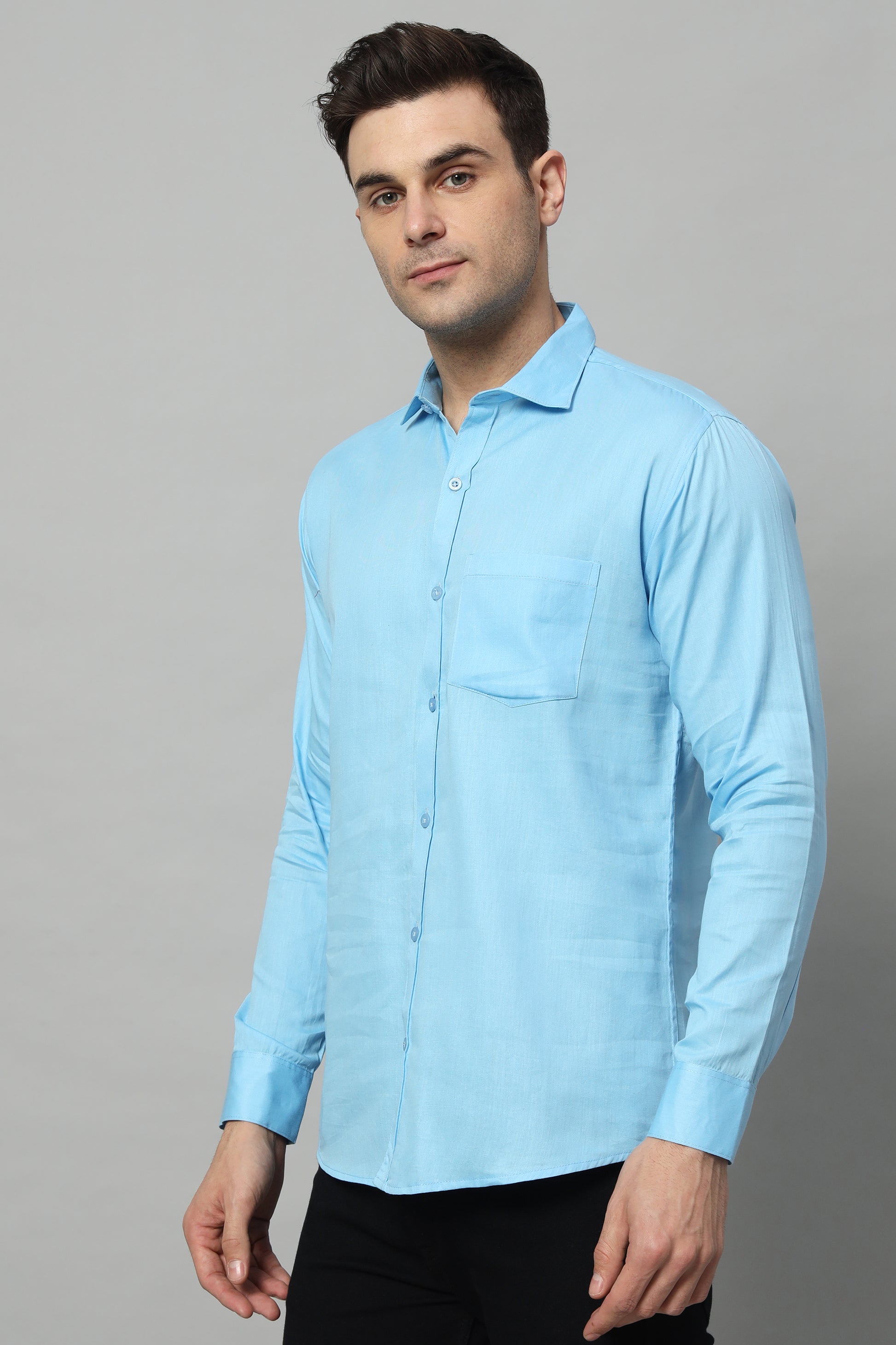 Timeless Tailored | Solid Colored Cotton Shirt | BREATHABLE & COMFY