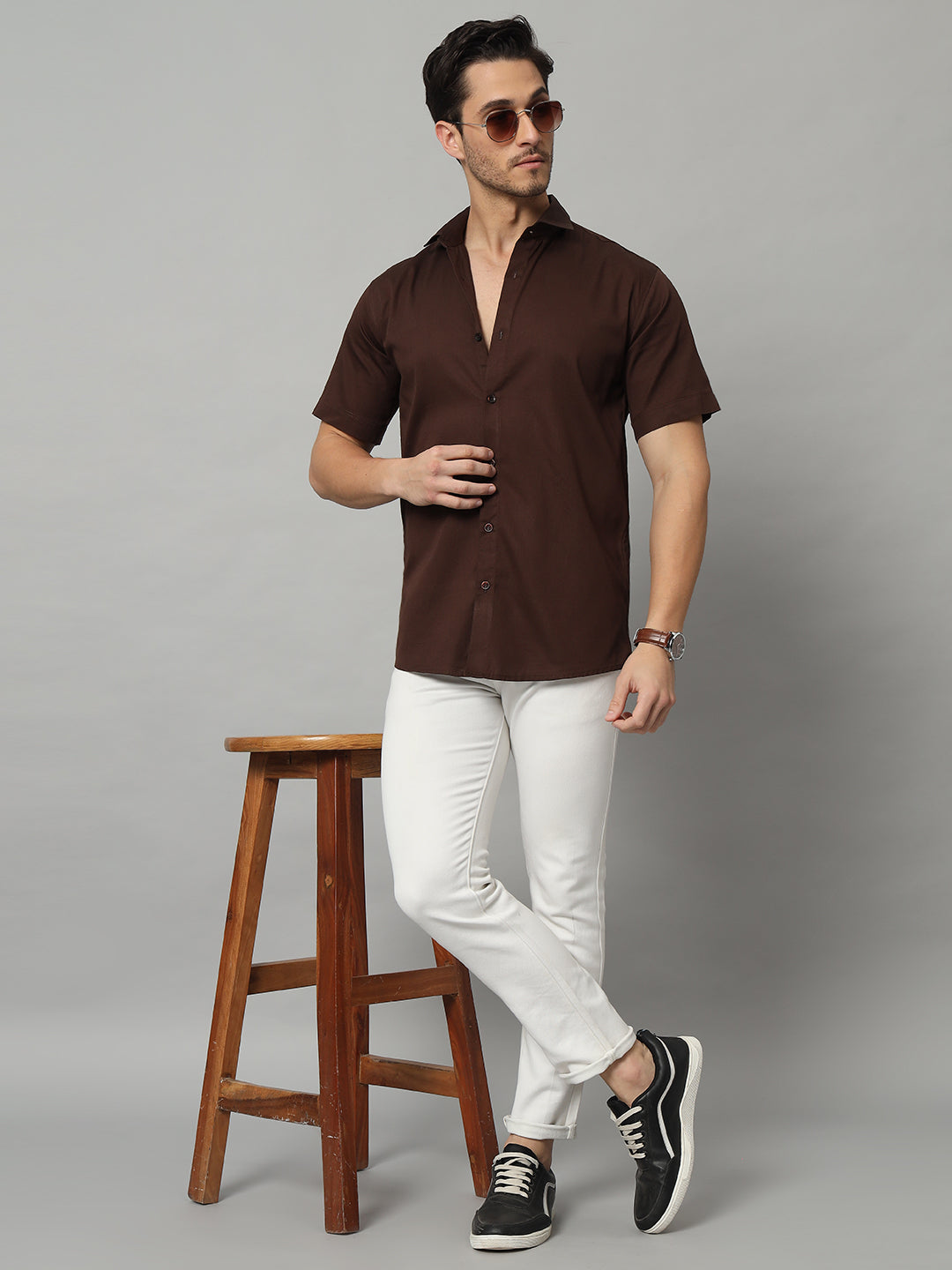 MARVEL BOXY SHIRT BROWN