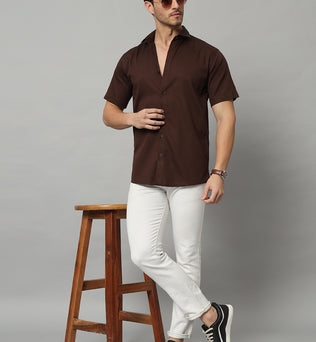 MARVEL BOXY SHIRT BROWN