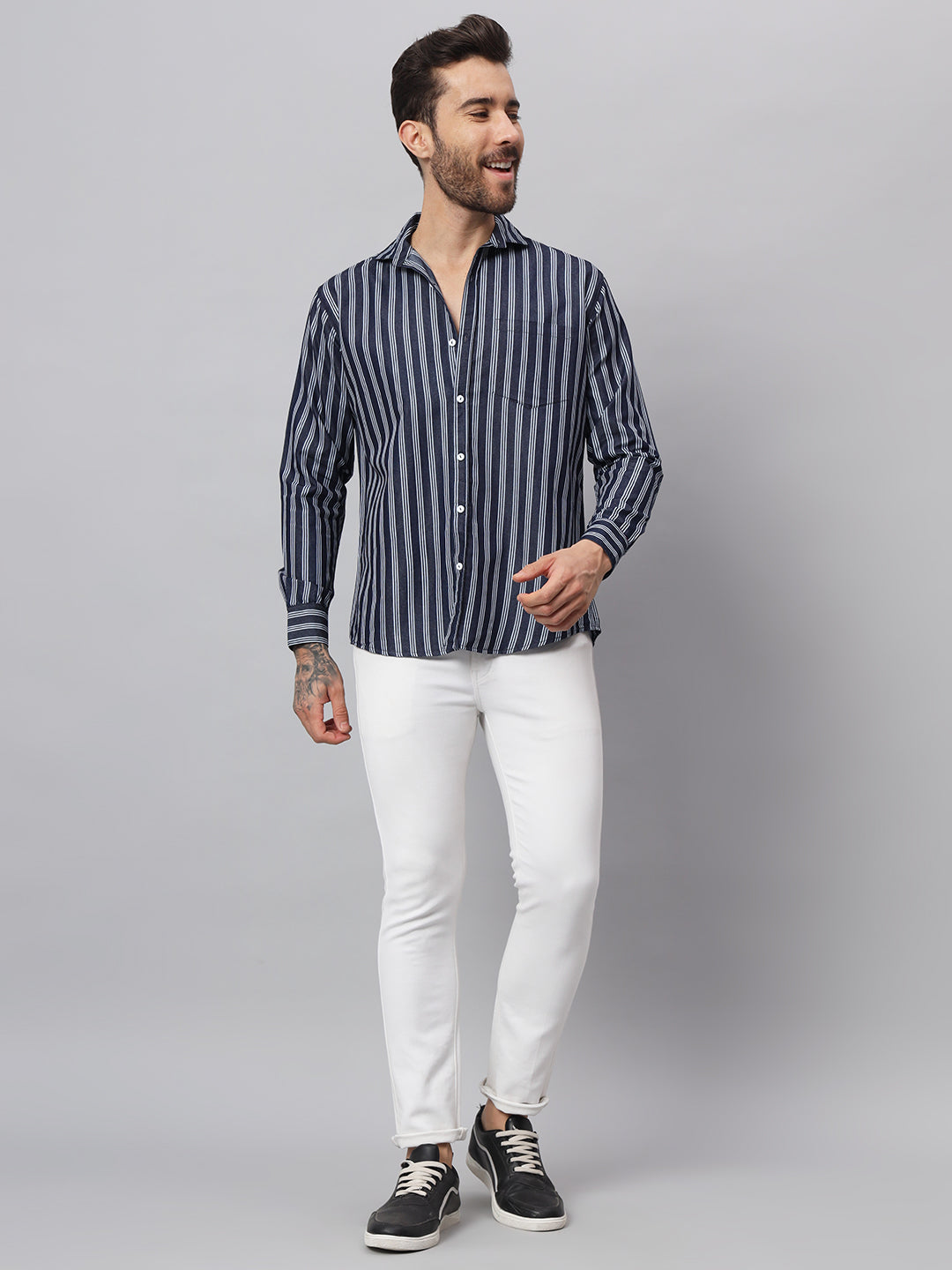 DENIM STRIPES SHIRT | DENIM SHIRT | BREATHABLE & COMFY