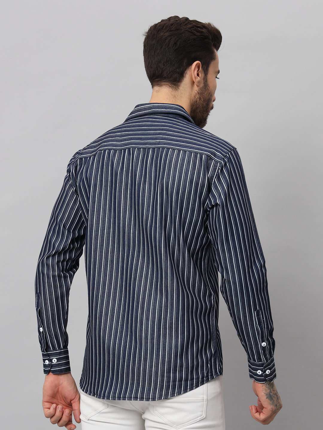 DENIM EBONY CLAY STRIPES SHIRT