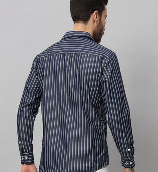 DENIM EBONY CLAY STRIPES SHIRT