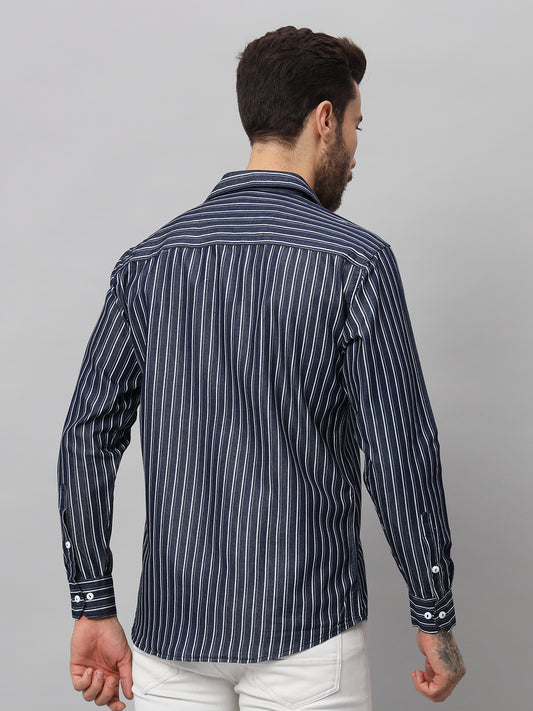 DENIM EBONY CLAY STRIPES SHIRT