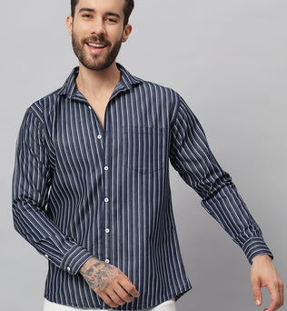 DENIM EBONY CLAY STRIPES SHIRT