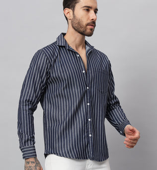 DENIM EBONY CLAY STRIPES SHIRT