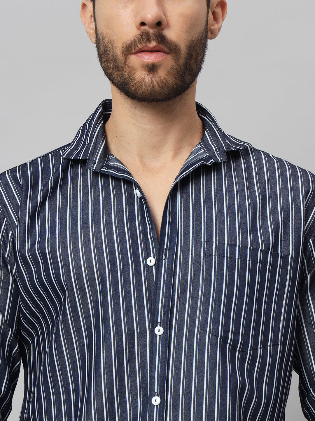 DENIM STRIPES SHIRT | DENIM SHIRT | BREATHABLE & COMFY