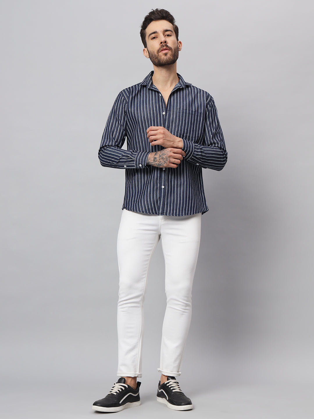 DENIM STRIPES SHIRT | DENIM SHIRT | BREATHABLE & COMFY