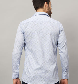 MOSAIC PRINT SHIRT SKY BLUE