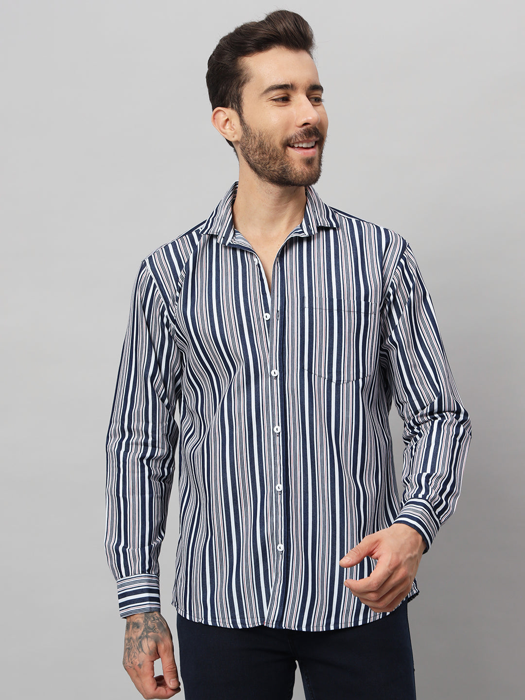 DENIM STRIPES SHIRT | DENIM SHIRT | BREATHABLE & COMFY