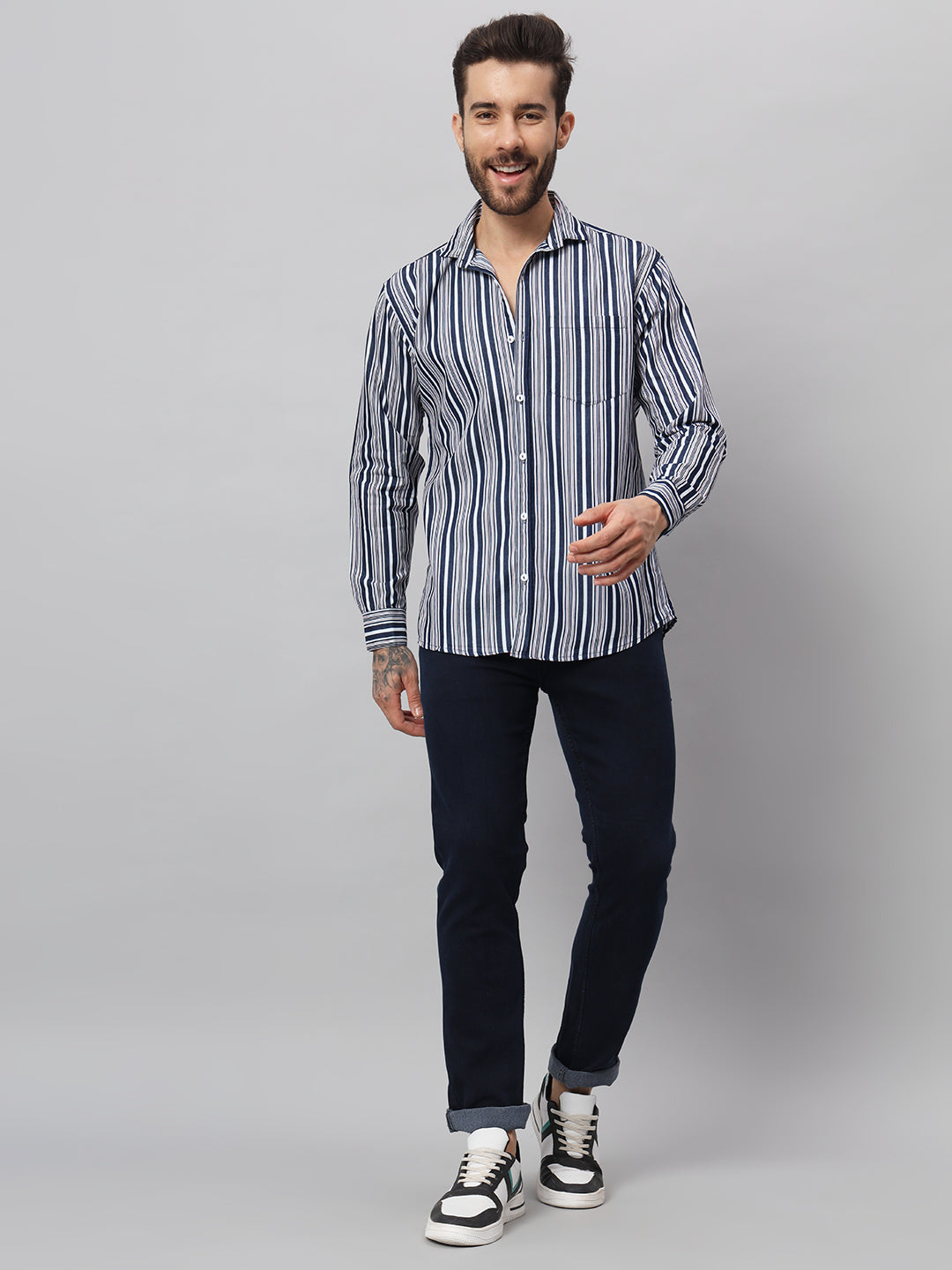 DENIM BLUEWOOD STRIPES SHIRT