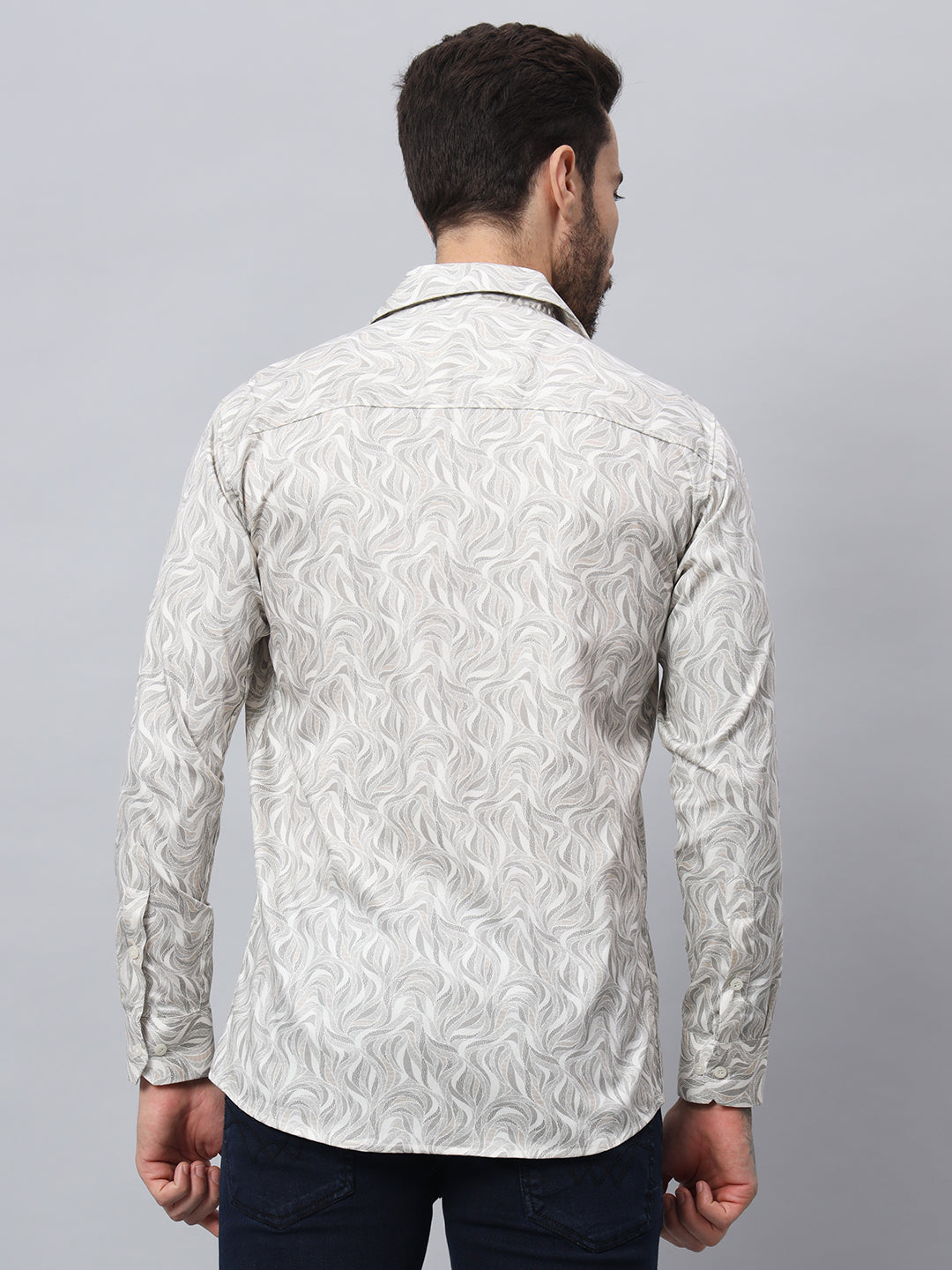 TROPICAL PRINT SHIRT CREAM