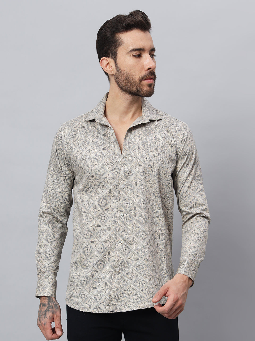 GEOMETRICAL PRINT | PRINTED SHIRT | BREATHABLE & COMFY