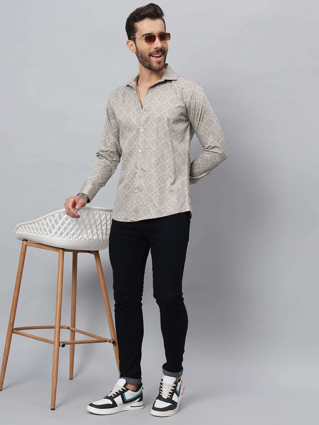 GEOMETRICAL PRINT | PRINTED SHIRT | BREATHABLE & COMFY