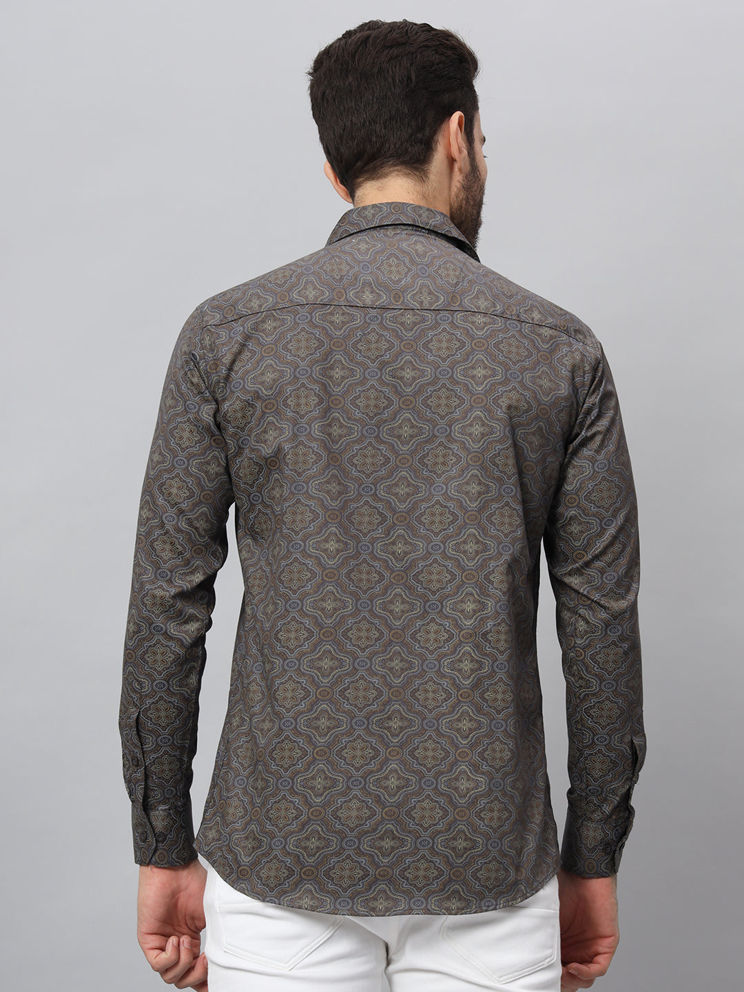 PAISLEY PRINT SHIRT GREY