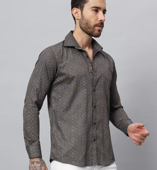 PAISLEY PRINT SHIRT GREY