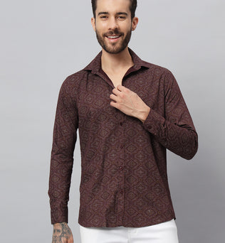 PAISLEY PRINT SHIRT WINE