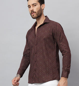 PAISLEY PRINT SHIRT WINE