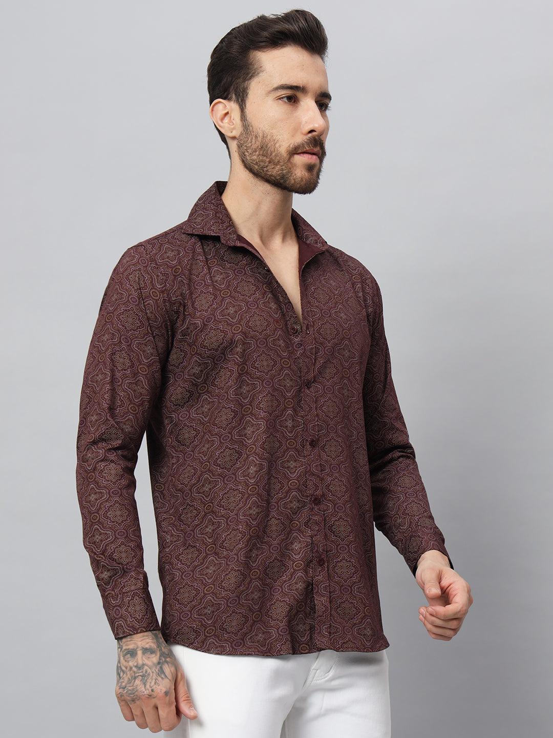 PAISLEY PRINT SHIRT WINE