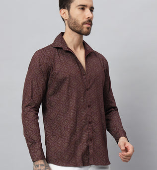 PAISLEY PRINT SHIRT WINE