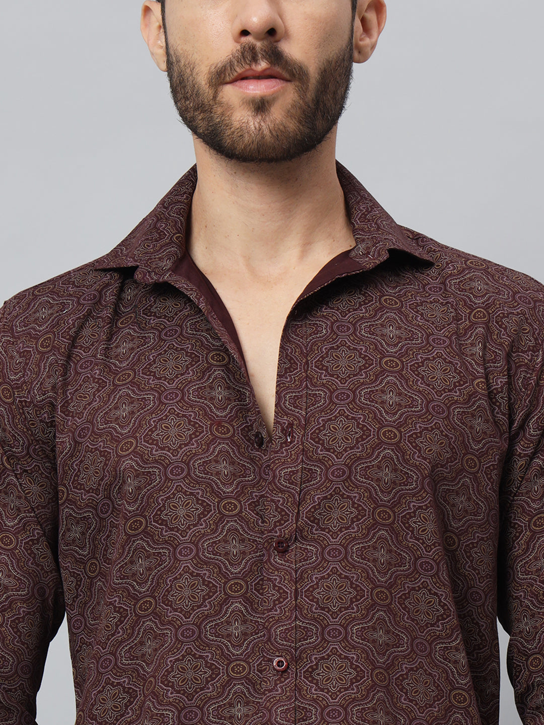 PAISLEY PRINT SHIRT WINE