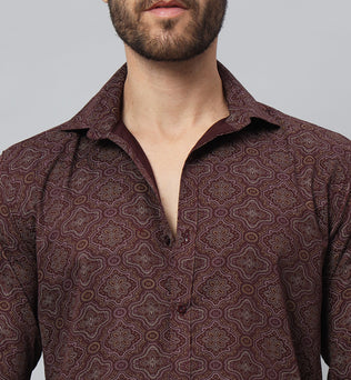 PAISLEY PRINT SHIRT WINE