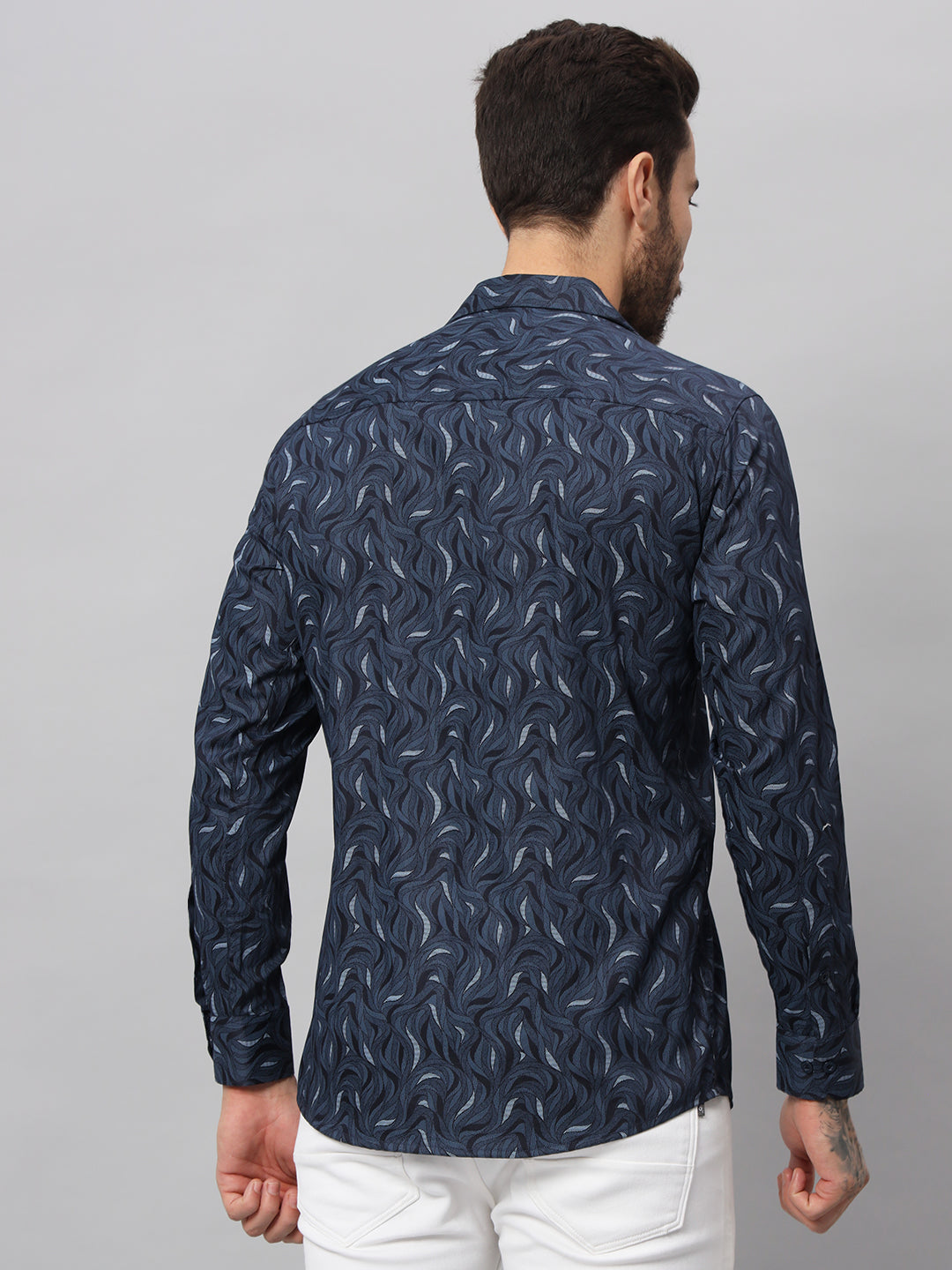 TROPICAL PRINT SHIRT NAVY