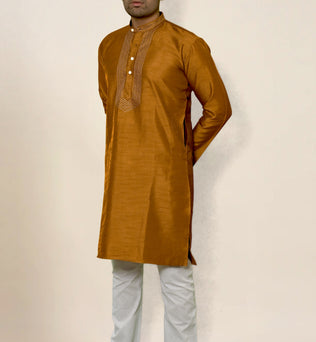 RAW SILK GOLDEN KURTA