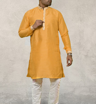 RAW SILK HALDI KURTA