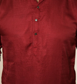 CRIMSON SILK MEHROON KURTA