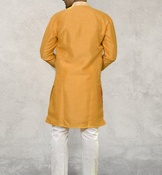 RAW SILK HALDI KURTA